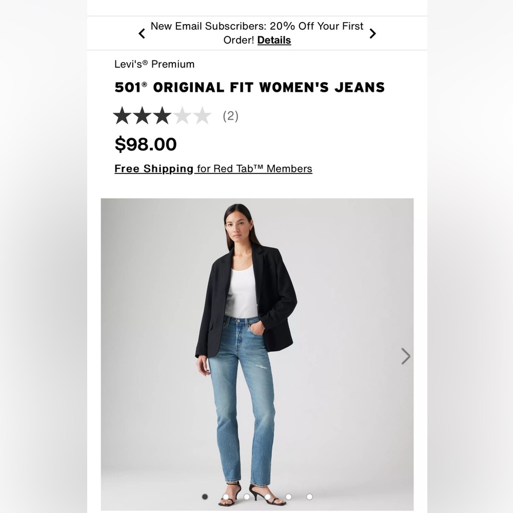 Levi's Premium 501 ORIGINAL FIT WOMEN'S JEANS